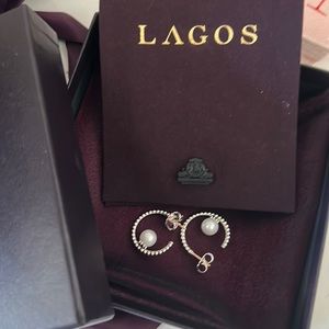 Lagos Luna pear hoop earrings